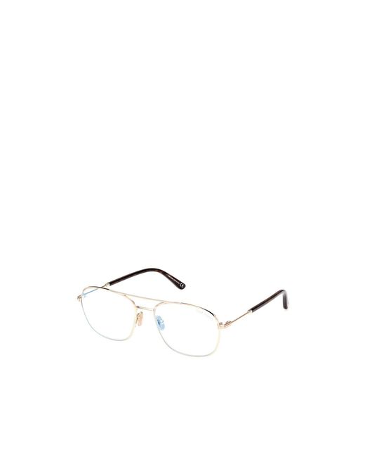 Tom Ford White Metal Frame Flat Mirror for men