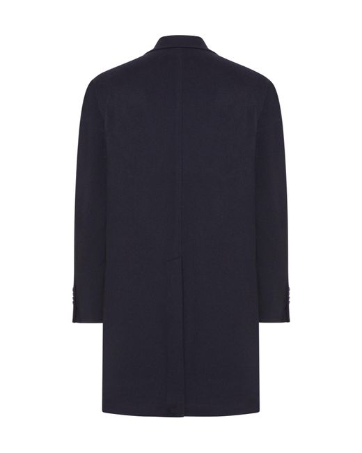 Tagliatore Blue Long-Sleeved Coat for men