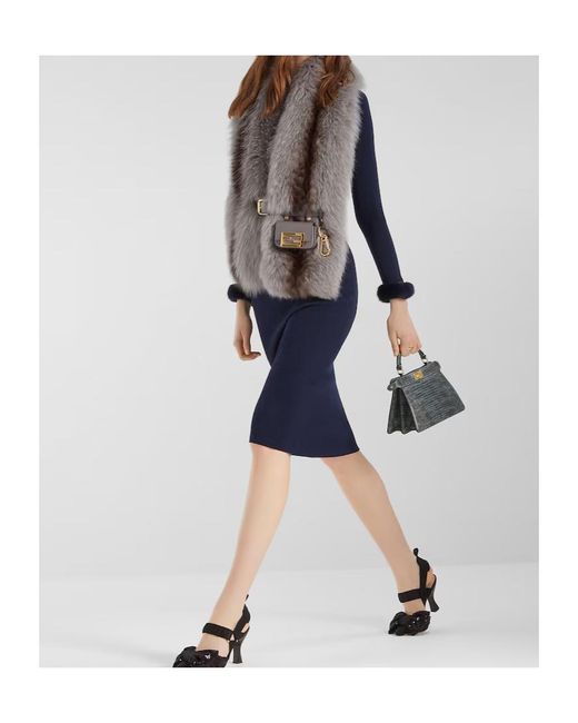 Fendi Gray Fox Fur Stole