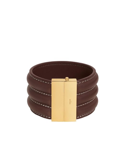 Céline Brown Les Cuirs Large Bracelet