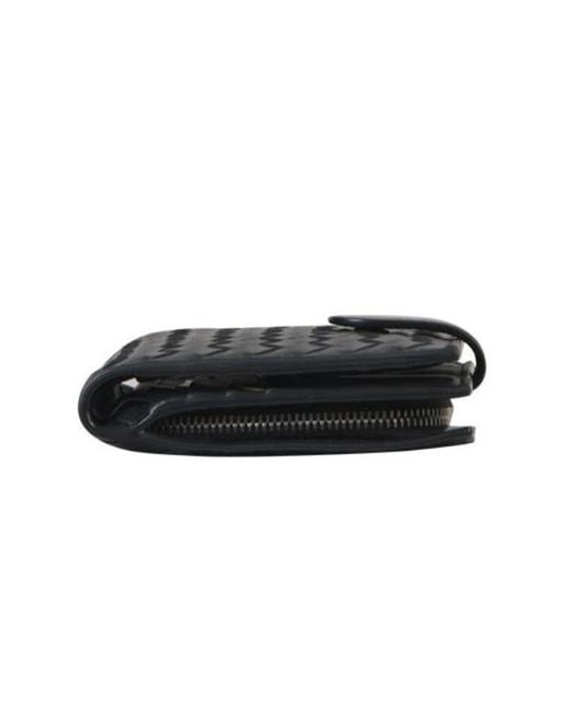 Bottega Veneta Black Intrecciato Leather Wallet