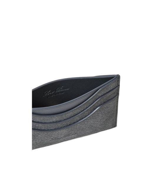 Loro Piana Gray Extra Card Holder for men