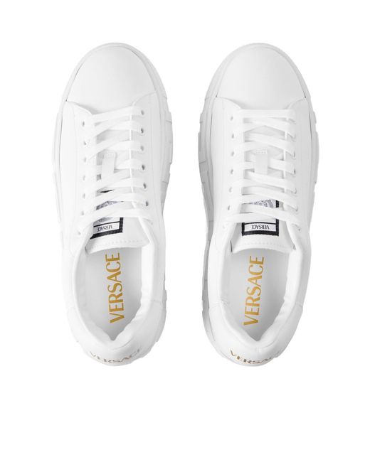 Versace White Platform Sneakers