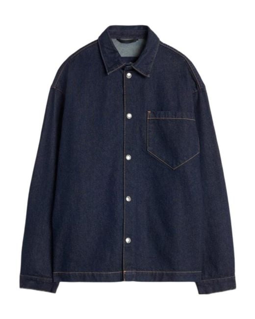 7 For All Mankind Blue Shirt-Style Denim Jacket for men