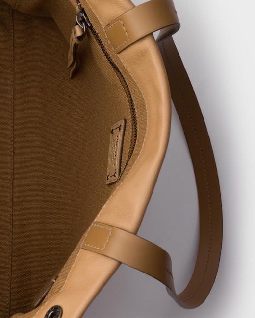 Prada Brown Route Large Leather Tote Bag