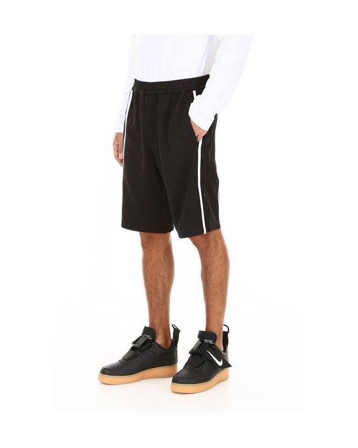 Helmut Lang Black Cotton-Blend Shorts for men
