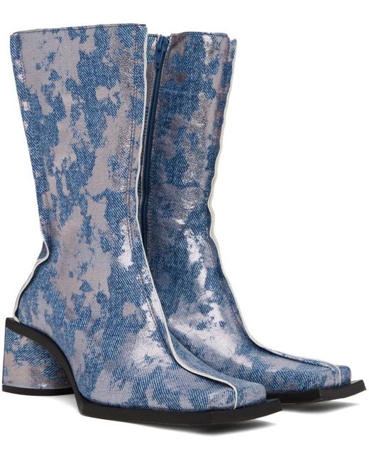 Miista Blue Reiko Zipper Short Boots
