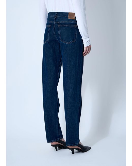 Totême Blue Totême Logo Patch Straight-Leg Jeans