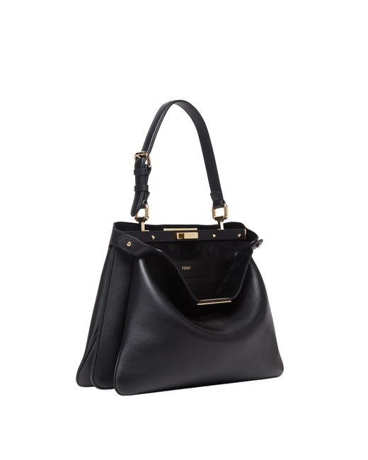 Fendi Black Peekaboo Soft Medium Tote Bag