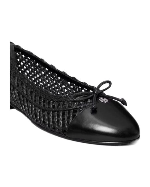 Tory Burch Black Cap-Toe Ballet
