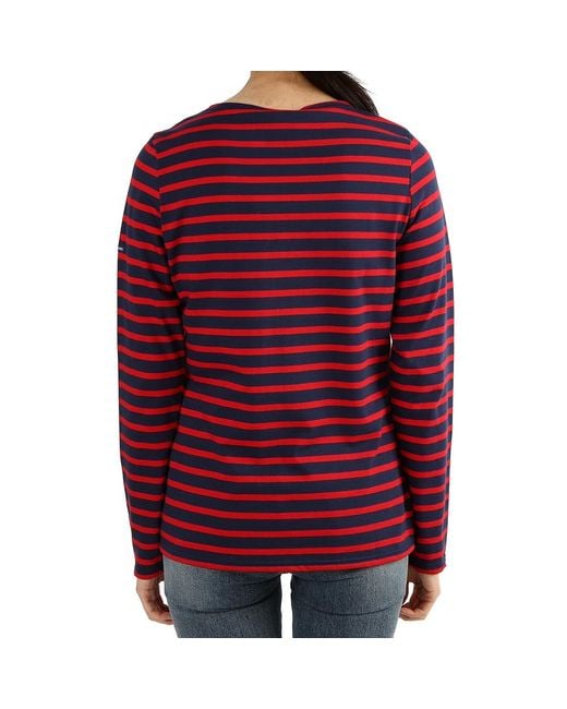 Saint James Red Striped Graphic T-Shirt