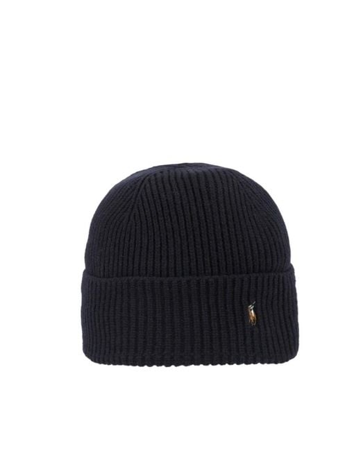 Polo Ralph Lauren Blue Knitted Hat for men