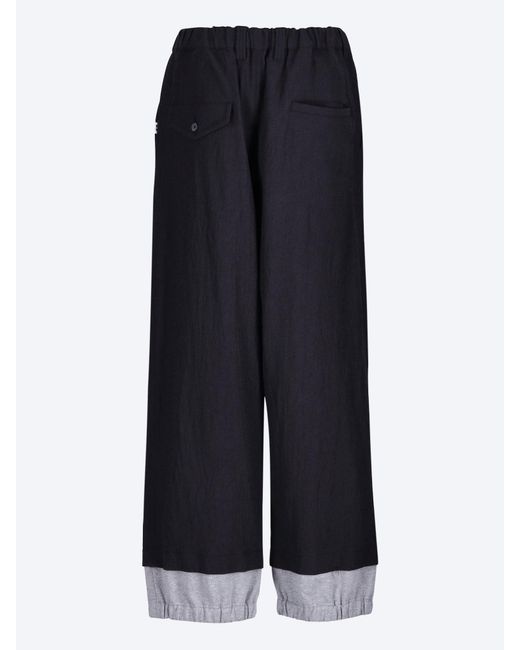 Maison Mihara Yasuhiro Black Elastic Waist Casual Pants for men