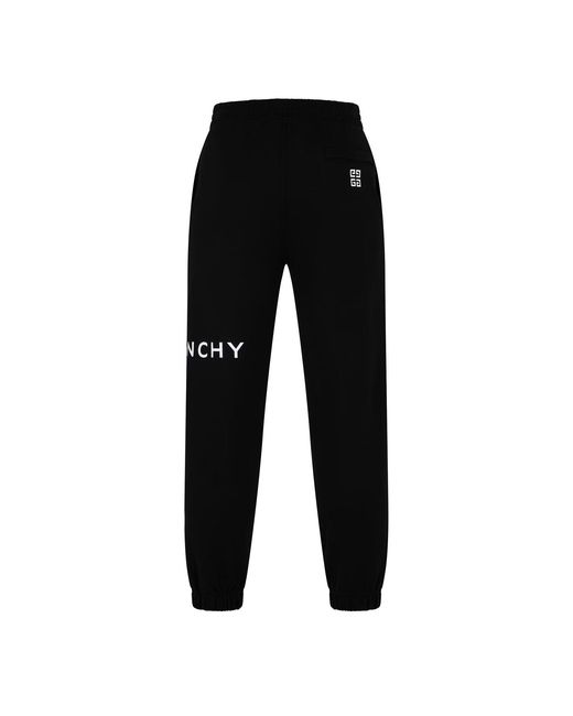 Givenchy Black Giv Closed Hem Fleece Slim Fit Joggers for men