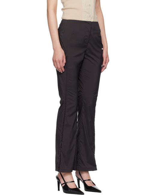 Amomento Black Side Slit Trousers