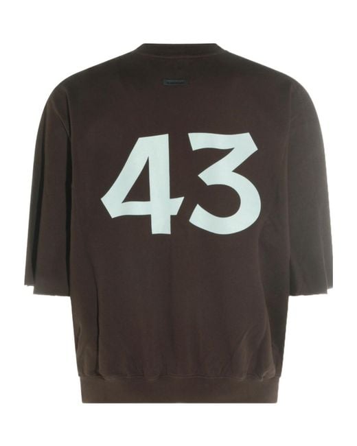 Fear Of God Black 43 Cut-Sleeve Crewneck Sweatshirt for men