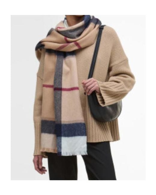 Barbour Blue Rosefield Tartan Scarf