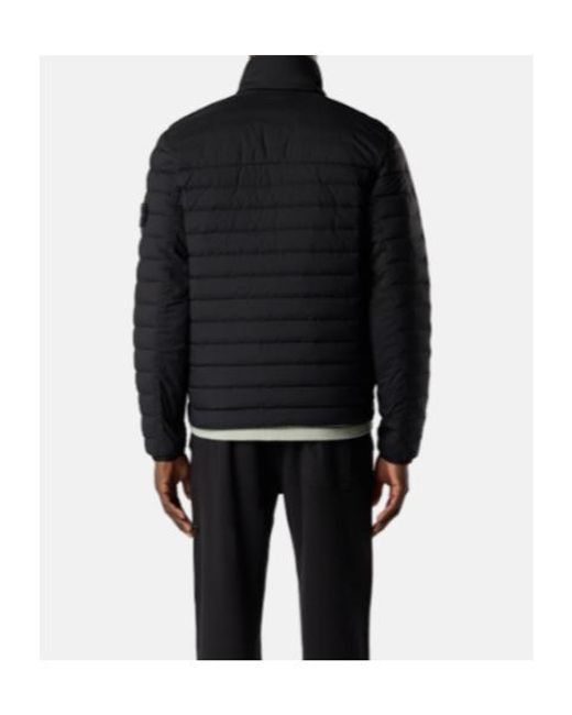 Stone Island Black Hooded Padded Coat for men