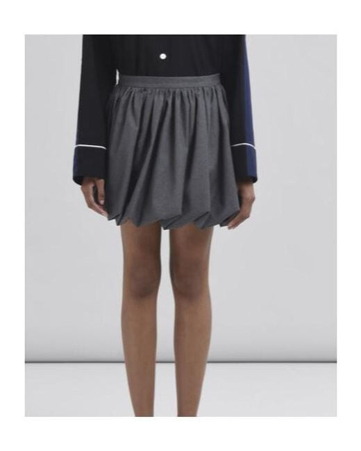 Marni Gray Balloon Mini Skirt