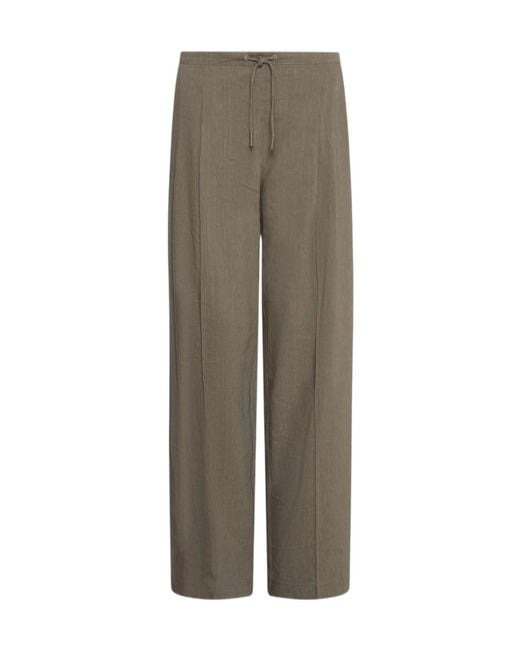 Marella Gray Mlmalloro Drawstring-Fastening Trousers