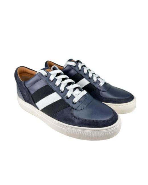 Bally Blue Logo Casual Sneakers for men