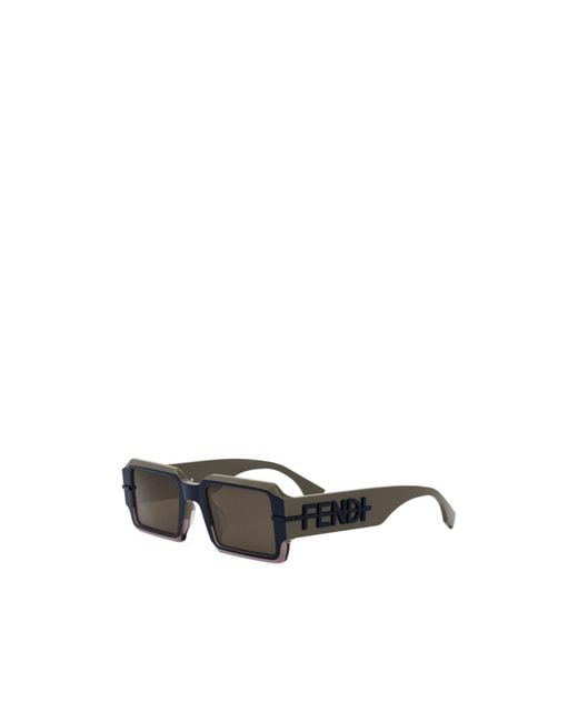 Fendi Multicolor Eyewear Rectangular Frame Sunglasses for men