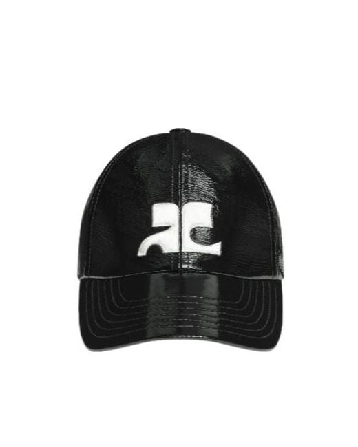Courreges Black Courrèges Ac Logo Detailed Baseball Cap for men