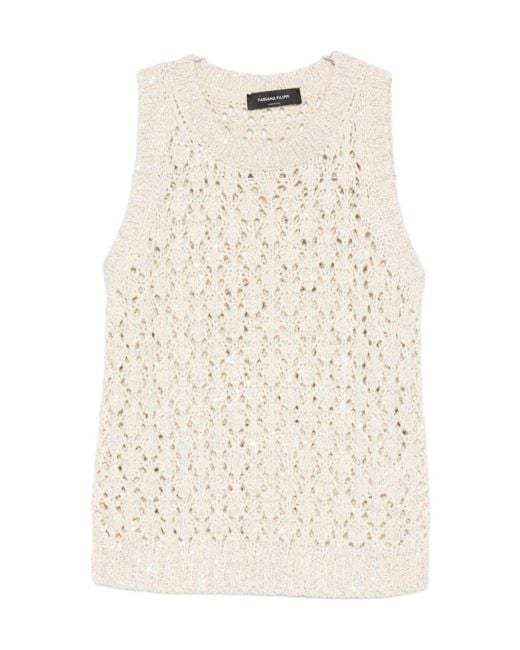 Fabiana Filippi Natural Sleeveless Vest