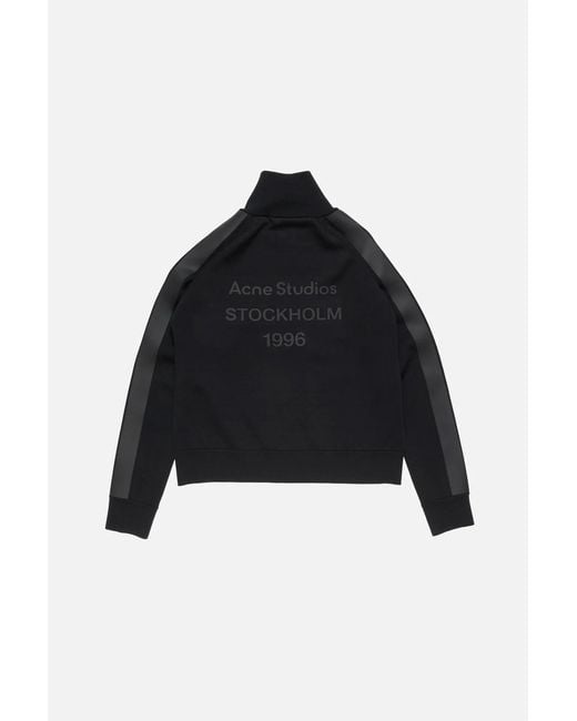 Acne Black Logo-Print Sweatshirt for men