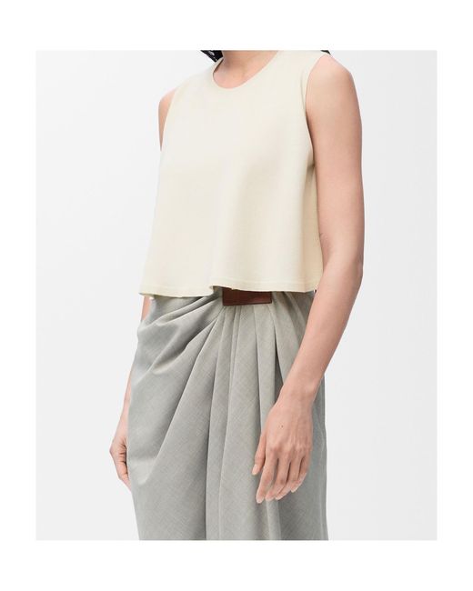Loewe White Sleeveless Jumper