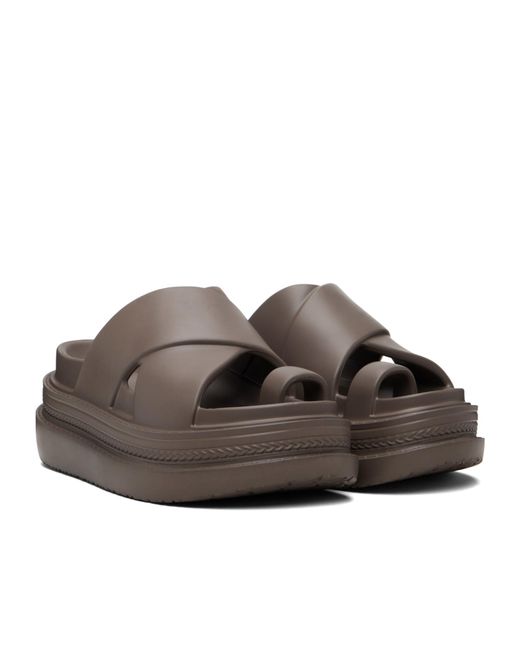 Sacai Brown Slip-On Sandals for men