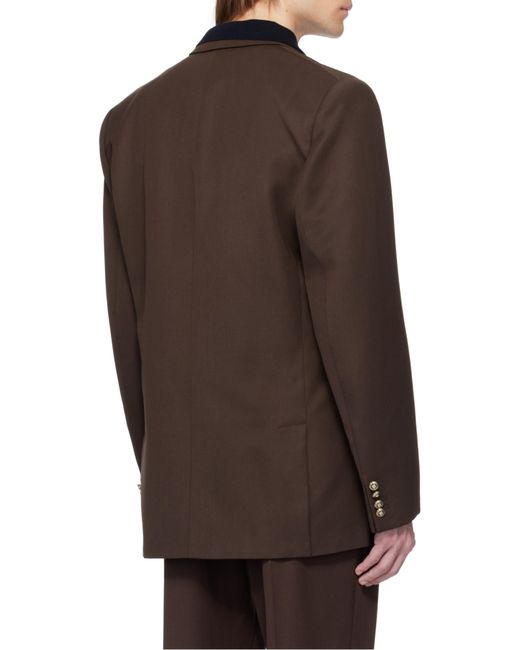 Casablanca Brown Double Breasted Tailored Jacket for men