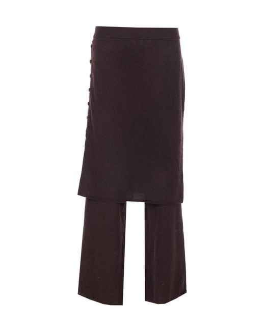 Lisa Yang Purple Double-Layered Pants