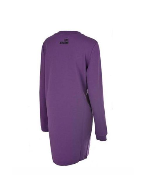 Moschino Purple Round Collar, Long Sleeve, Long Sweater