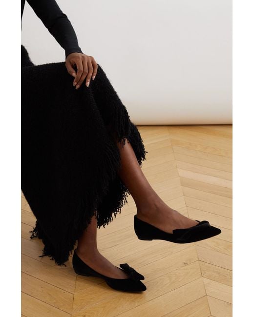 Chloé Black Chloé Théa Bow-Detailed Ballerina Shoes