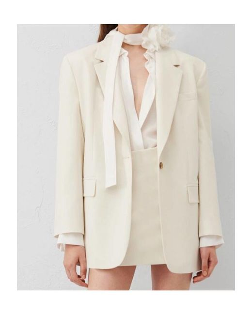 Marella White Single-Breasted Suit Jacket
