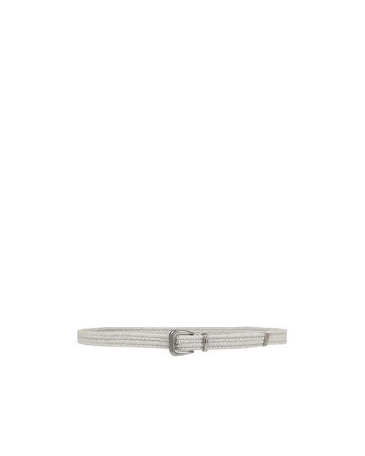 Brunello Cucinelli White Regular Belts