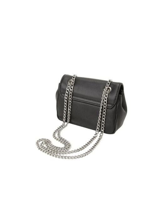Vivienne Westwood Black Logo Chain Shoulder Bag