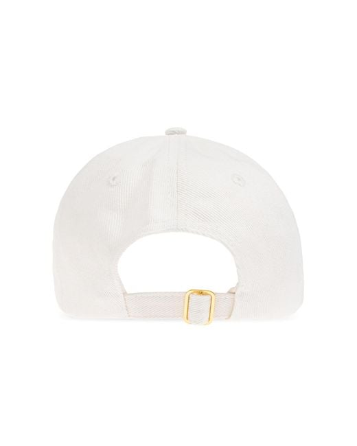 Casablanca White Logo Embroidered Baseball Cap for men