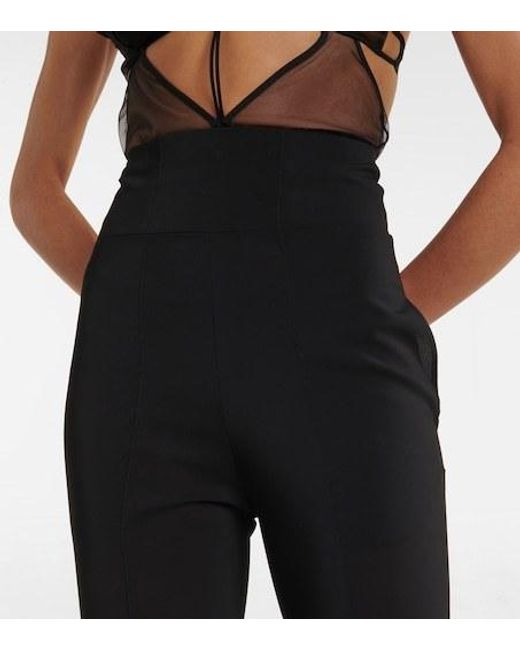 Nensi Dojaka Black Crêpe High-Rise Skinny Pants
