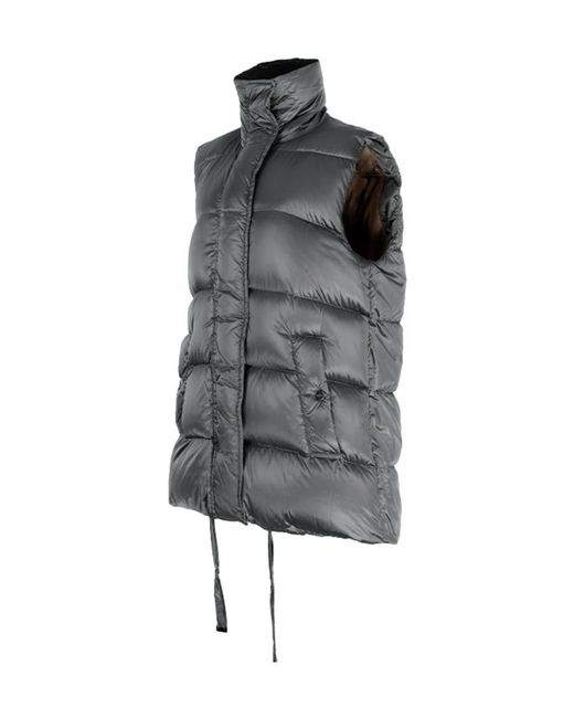 Max Mara Gray High-Neck Quilted Gilet