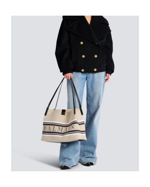 Balmain Metallic Release Logo Shoulder Bag