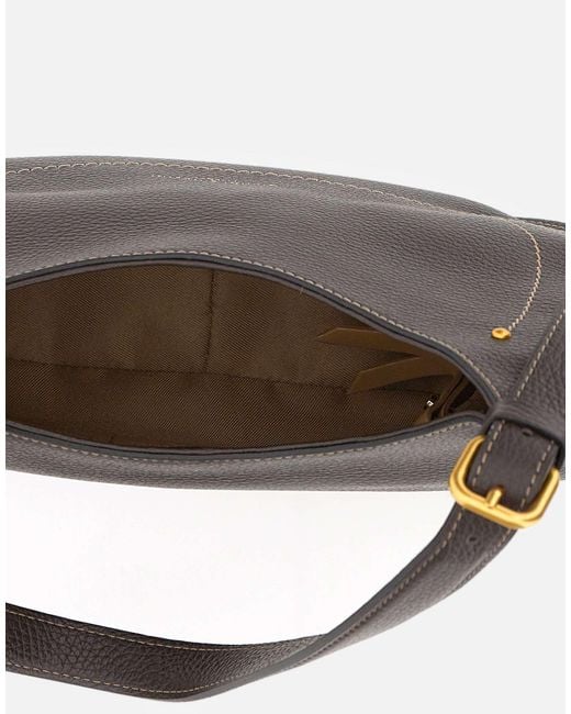 Gianni Chiarini Gray Gabry Curved Shoulder Bag