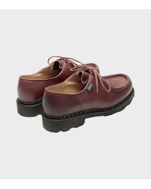 Paraboot Brown Lace-Up Loafers