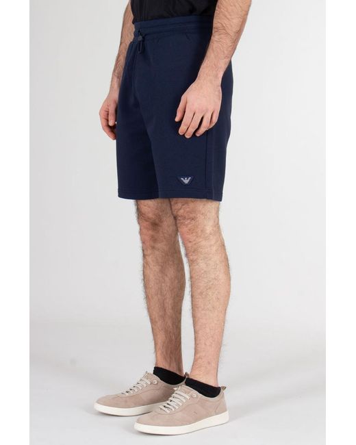 Emporio Armani Blue Elastic-Waist Shorts for men