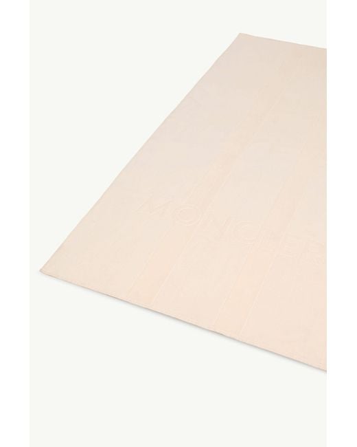 Moncler Natural Logo Cotton Beach Towel for men