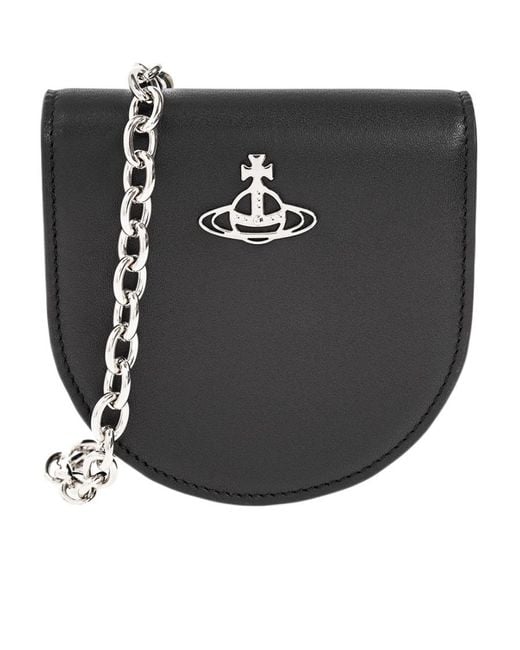 Vivienne Westwood Black Small Saddle Belt Bag