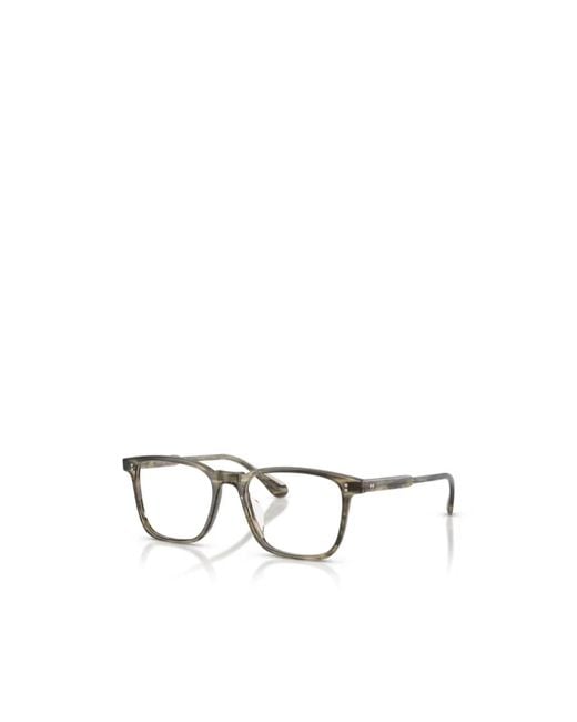 Oliver Peoples White Geometric Flat Mirror for men