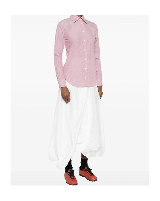 Mazzarelli Pink Gea Striped Button-Down Shirt