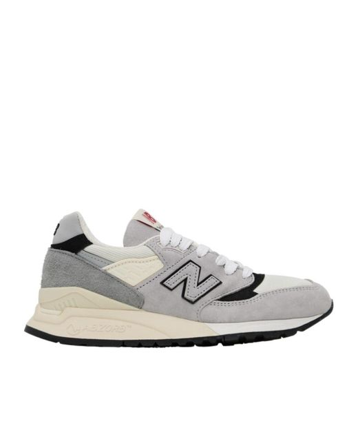 New Balance White 998 Made